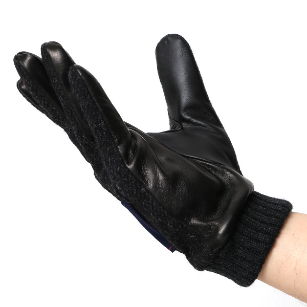  ムーン 手袋 メンズ スマホ MOON カシミヤ イタリアラム レザー 羊革 タッチパネル 導電 革 グレー グレイ 灰色 男性 彼氏 夫 旦那 誕生日 クリスマス プレゼント 通勤 通学 日本製 国産 ブランド KURODA(クロダ)