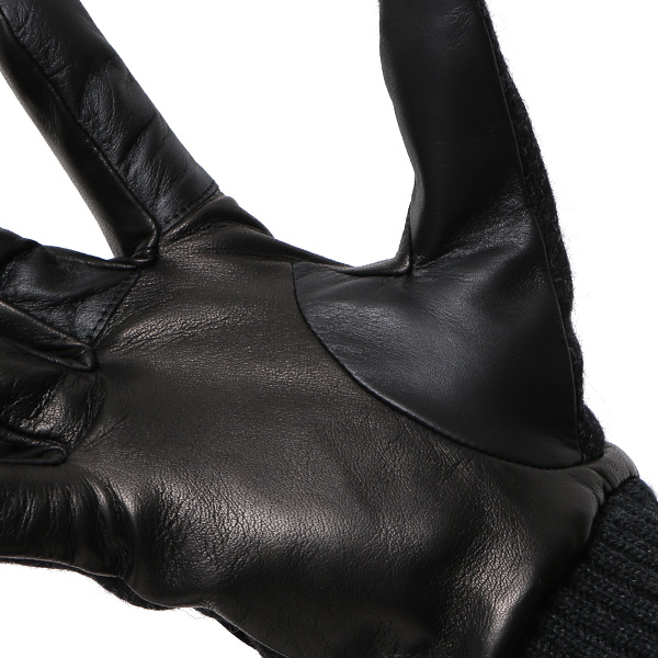  ムーン 手袋 メンズ スマホ MOON カシミヤ イタリアラム レザー 羊革 タッチパネル 導電 革 グレー グレイ 灰色 男性 彼氏 夫 旦那 誕生日 クリスマス プレゼント 通勤 通学 日本製 国産 ブランド KURODA(クロダ)