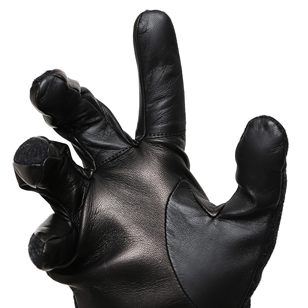  ムーン 手袋 メンズ スマホ MOON カシミヤ イタリアラム レザー 羊革 タッチパネル 導電 革 グレー グレイ 灰色 男性 彼氏 夫 旦那 誕生日 クリスマス プレゼント 通勤 通学 日本製 国産 ブランド KURODA(クロダ)