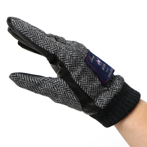  ムーン 手袋 メンズ スマホ MOON カシミヤ イタリアラム レザー 羊革 タッチパネル 導電 革 グレー グレイ 灰色 男性 彼氏 夫 旦那 誕生日 クリスマス プレゼント 通勤 通学 日本製 国産 ブランド KURODA(クロダ)