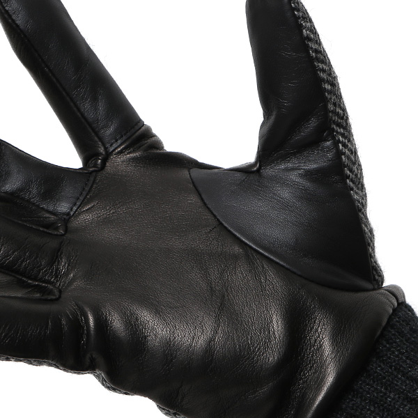  ムーン 手袋 メンズ スマホ MOON カシミヤ イタリアラム レザー 羊革 タッチパネル 導電 革 グレー グレイ 灰色 男性 彼氏 夫 旦那 誕生日 クリスマス プレゼント 通勤 通学 日本製 国産 ブランド KURODA(クロダ)