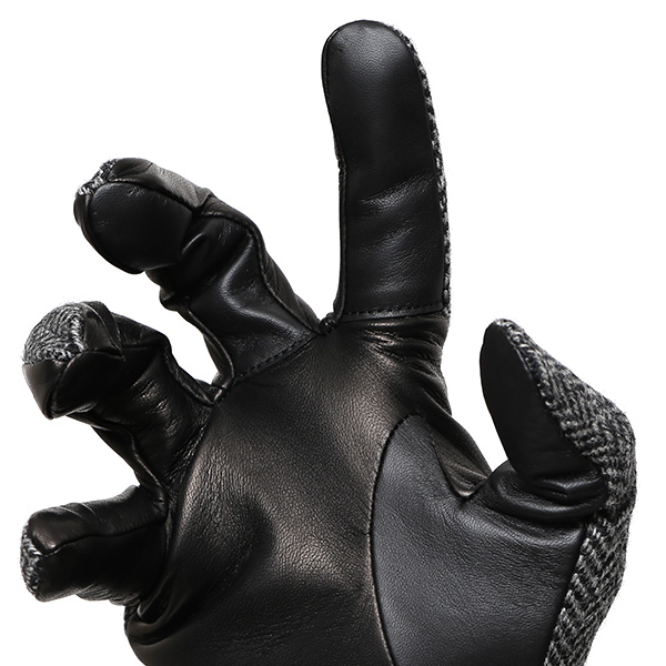  ムーン 手袋 メンズ スマホ MOON カシミヤ イタリアラム レザー 羊革 タッチパネル 導電 革 グレー グレイ 灰色 男性 彼氏 夫 旦那 誕生日 クリスマス プレゼント 通勤 通学 日本製 国産 ブランド KURODA(クロダ)