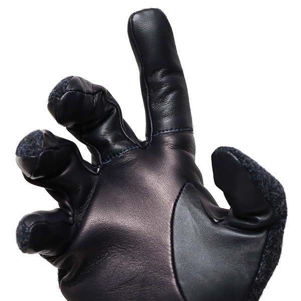  ムーン 手袋 メンズ スマホ MOON カシミヤ イタリアラム レザー 羊革 タッチパネル 導電 革 ブルー ネイビー 青色 男性 彼氏 夫 旦那 誕生日 クリスマス プレゼント 通勤 通学 日本製 国産 ブランド KURODA(クロダ)