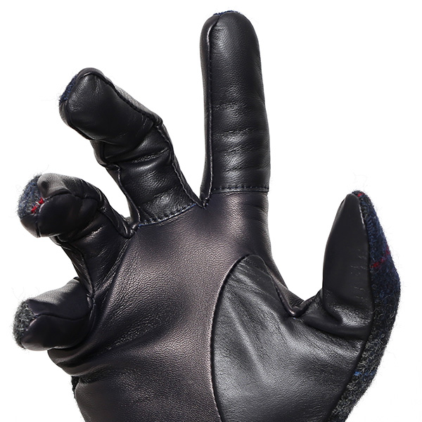  ムーン 手袋 メンズ スマホ MOON カシミヤ イタリアラム レザー 羊革 タッチパネル 導電 革 ブルー ネイビー 青色 男性 彼氏 夫 旦那 誕生日 クリスマス プレゼント 通勤 通学 日本製 国産 ブランド KURODA(クロダ)