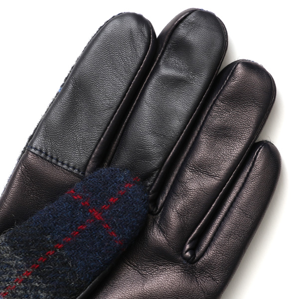  ムーン 手袋 メンズ スマホ MOON カシミヤ イタリアラム レザー 羊革 タッチパネル 導電 革 ブルー ネイビー 青色 男性 彼氏 夫 旦那 誕生日 クリスマス プレゼント 通勤 通学 日本製 国産 ブランド KURODA(クロダ)