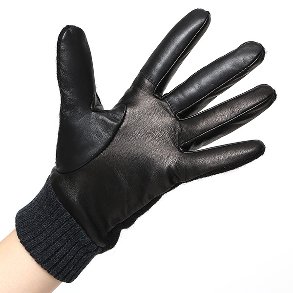  ハリスツイード 手袋 レディース スマホ カシミヤ 日本製 リブ付き グローブ 本革 イタリーラム 革 ブラック 黒 黒色 Harris Tweed 女性 カシミア 皮 グローブ 彼女 妻 冬 プレゼント ブランド 国産 KURODA(クロダ)