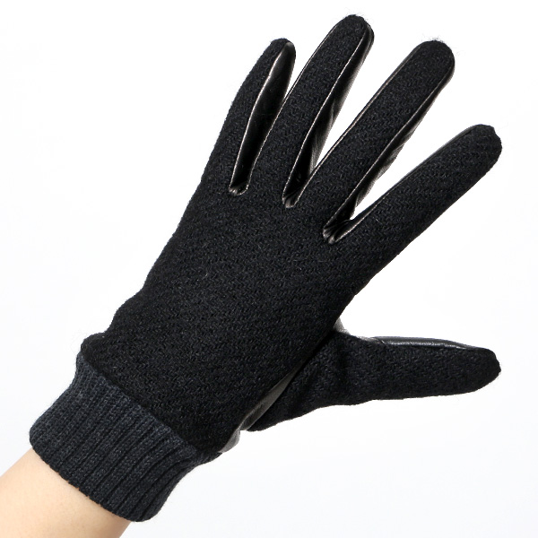  ハリスツイード 手袋 レディース スマホ カシミヤ 日本製 リブ付き グローブ 本革 イタリーラム 革 ブラック 黒 黒色 Harris Tweed 女性 カシミア 皮 グローブ 彼女 妻 冬 プレゼント ブランド 国産 KURODA(クロダ)