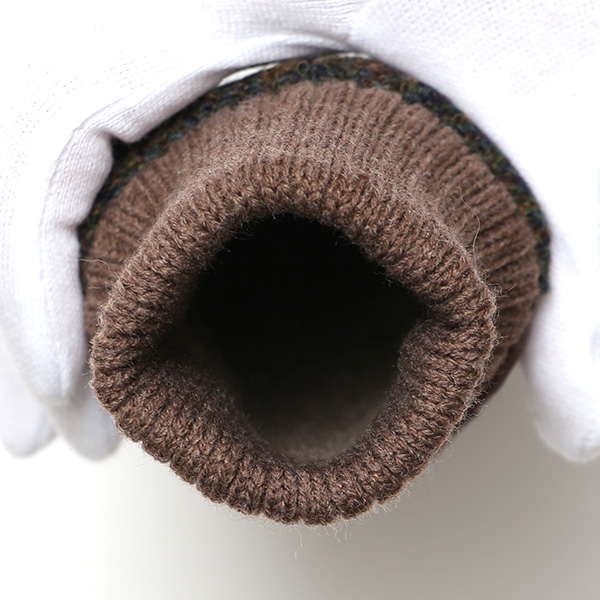  ハリスツイード 手袋 レディース スマホ カシミヤ 日本製 リブ付き グローブ 本革 イタリーラム 革 ブラウン 茶 茶色 Harris Tweed 女性 カシミア 皮 グローブ 彼女 妻 冬 プレゼント ブランド 国産 KURODA(クロダ)