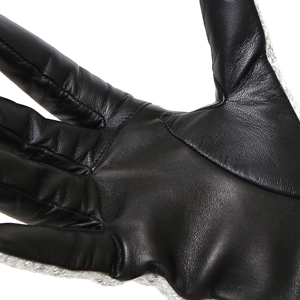  ハリスツイード 手袋 レディース スマホ カシミヤ 日本製 リブ付き グローブ 本革 イタリーラム 革 ライトグレー グレー グレイ 灰色 Harris Tweed 女性 カシミア 皮 グローブ 彼女 妻 冬 プレゼント ブランド 国産 KURODA(クロダ)