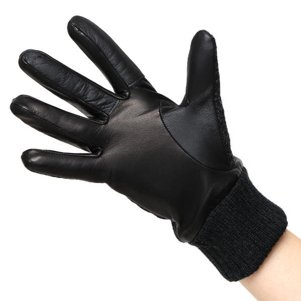  ハリスツイード 手袋 レディース スマホ カシミヤ 日本製 リブ付き グローブ 本革 イタリーラム 革 グレー グレイ 灰色 Harris Tweed 女性 カシミア 皮 グローブ 彼女 妻 冬 プレゼント ブランド 国産 KURODA(クロダ)