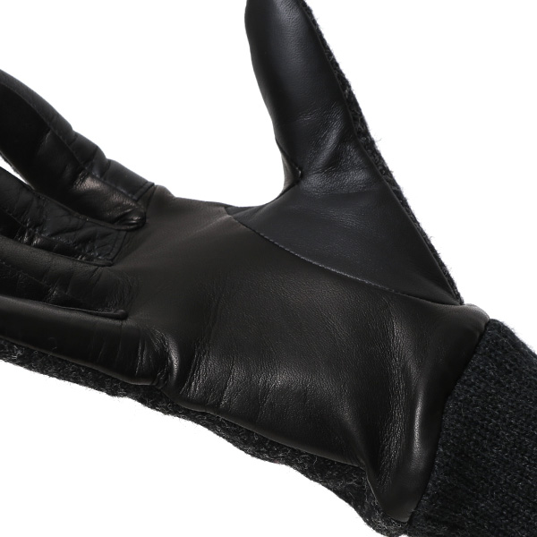  ハリスツイード 手袋 レディース スマホ カシミヤ 日本製 リブ付き グローブ 本革 イタリーラム 革 グレー グレイ 灰色 Harris Tweed 女性 カシミア 皮 グローブ 彼女 妻 冬 プレゼント ブランド 国産 KURODA(クロダ)