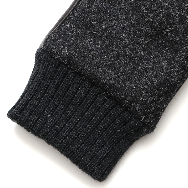  ハリスツイード 手袋 レディース スマホ カシミヤ 日本製 リブ付き グローブ 本革 イタリーラム 革 グレー グレイ 灰色 Harris Tweed 女性 カシミア 皮 グローブ 彼女 妻 冬 プレゼント ブランド 国産 KURODA(クロダ)