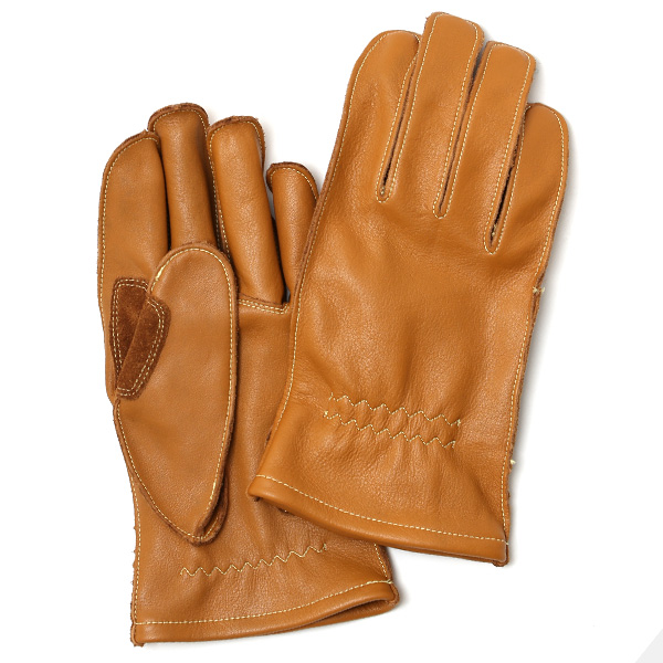 ペレック(PELLEK) 牛革 メンズ 手袋 マスタード