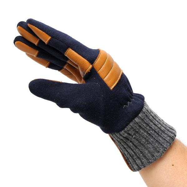  防刃グローブ 耐熱グローブ キャンプ 作業用 アウトドア 高強度 手袋 伸縮性 切れない 軍手 保護 ブルー ネイビー 青色 DIY おしゃれ かっこいい おすすめ 手袋 グローブ レザー 革 コンビ ペレック(PELLEK) KURODA(クロダ)