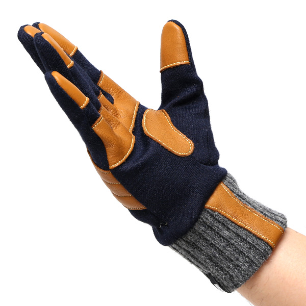  防刃グローブ 耐熱グローブ キャンプ 作業用 アウトドア 高強度 手袋 伸縮性 切れない 軍手 保護 ブルー ネイビー 青色 DIY おしゃれ かっこいい おすすめ 手袋 グローブ レザー 革 コンビ ペレック(PELLEK) KURODA(クロダ)