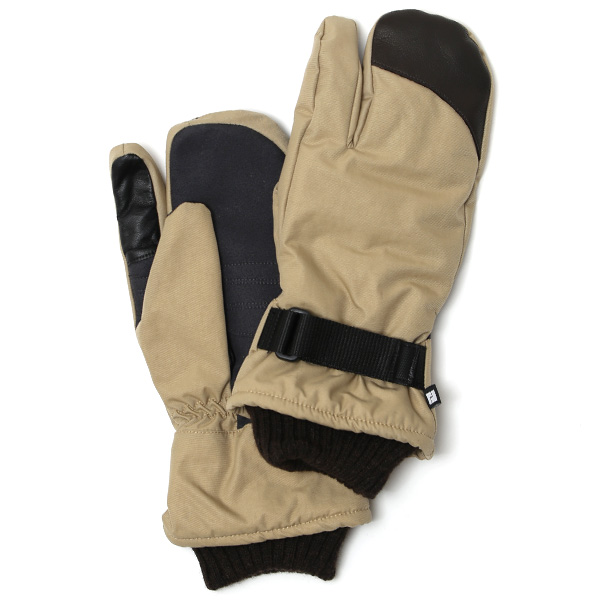 ペレック(PELLEK) ナイロン ミトン メンズ 手袋 ベージュ