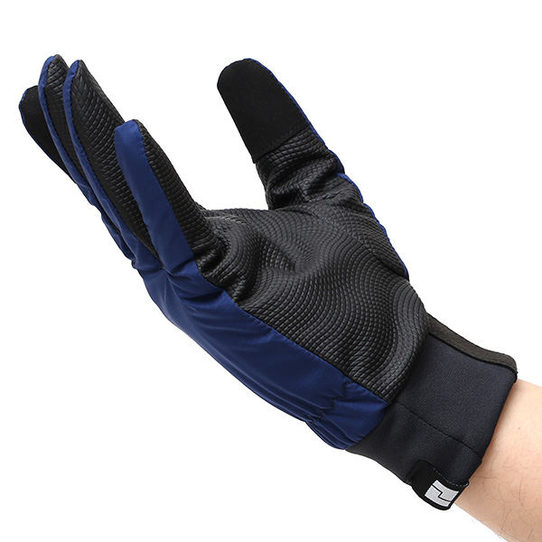  自転車 手袋 防寒 メンズ スマホ対応 サイクリング グローブ 冬用 防寒 防風 防水 おすすめ おしゃれ ブルー ネイビー 青色 ロードバイク バイク グローブ グリップ力 高機能 透湿 ナイロン ペレック(PELLEK) KURODA(クロダ)