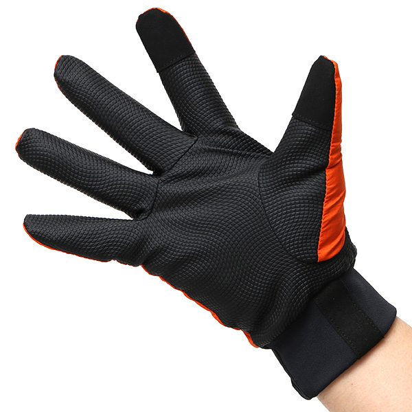  自転車 手袋 防寒 メンズ スマホ対応 サイクリング グローブ 冬用 防寒 防風 防水 おすすめ おしゃれ オレンジ 橙色 ロードバイク バイク グローブ グリップ力 高機能 透湿 ナイロン ペレック(PELLEK) KURODA(クロダ)