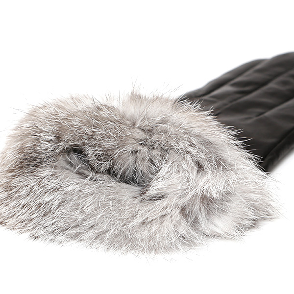  手袋 レディース 革手袋 レザー ラビットファー イタリーラム 羊革 暖かい 女性用 グローブ 皮 ブラック 黒 黒色 嫁 妻 彼女 娘 記念日 クリスマス 誕生日 プレゼント ギフト 化粧箱 付き ブランド KURODA(クロダ)