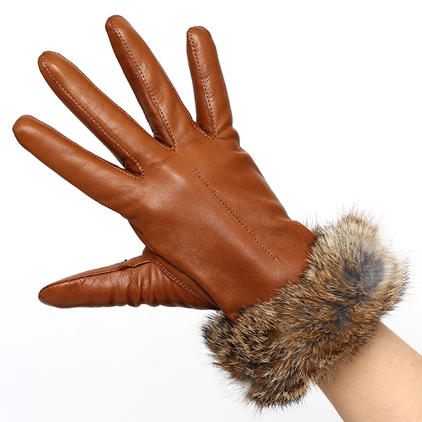  手袋 レディース 革手袋 レザー ラビットファー イタリーラム 羊革 暖かい 女性用 グローブ 皮 キャメル ブラウン 茶 茶色 嫁 妻 彼女 娘 記念日 クリスマス 誕生日 プレゼント ギフト 化粧箱 付き ブランド KURODA(クロダ)