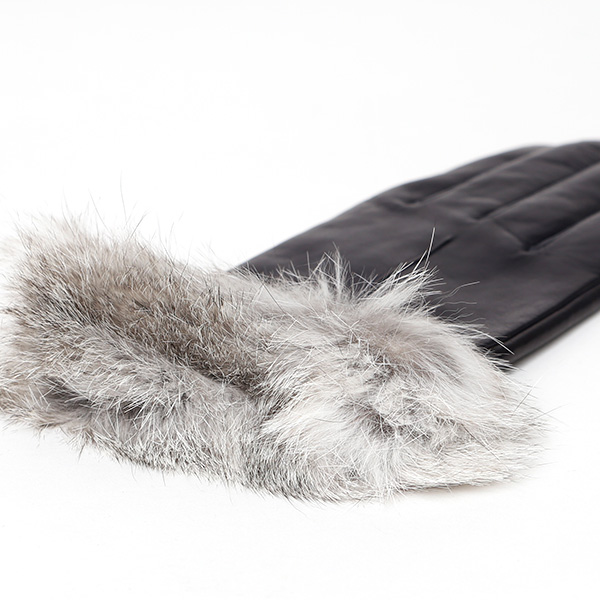  手袋 レディース 革手袋 レザー ラビットファー イタリーラム 羊革 暖かい 女性用 グローブ 皮 ブルー ネイビー 青色 嫁 妻 彼女 娘 記念日 クリスマス 誕生日 プレゼント ギフト 化粧箱 付き ブランド KURODA(クロダ)