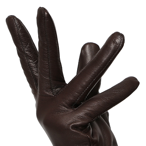  女性用 手袋 革手袋 ファー レザー レッキス ラビットファー イタリーラム 羊革 暖かい グローブ ダークブラウン ブラウン 茶 茶色 嫁 妻 彼女 娘 記念日 クリスマス 誕生日 プレゼント ギフト 化粧箱 付き ブランド KURODA(クロダ)