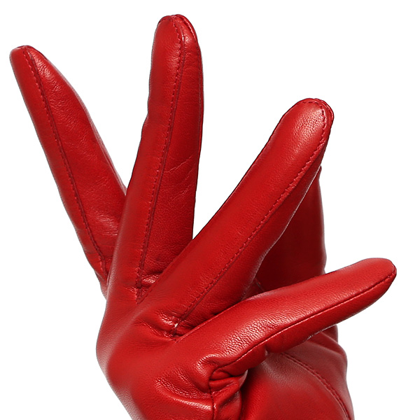  女性用 手袋 革手袋 ファー レザー レッキス ラビットファー イタリーラム 羊革 暖かい グローブ レッド ワイン 赤色 嫁 妻 彼女 娘 記念日 クリスマス 誕生日 プレゼント ギフト 化粧箱 付き ブランド KURODA(クロダ)