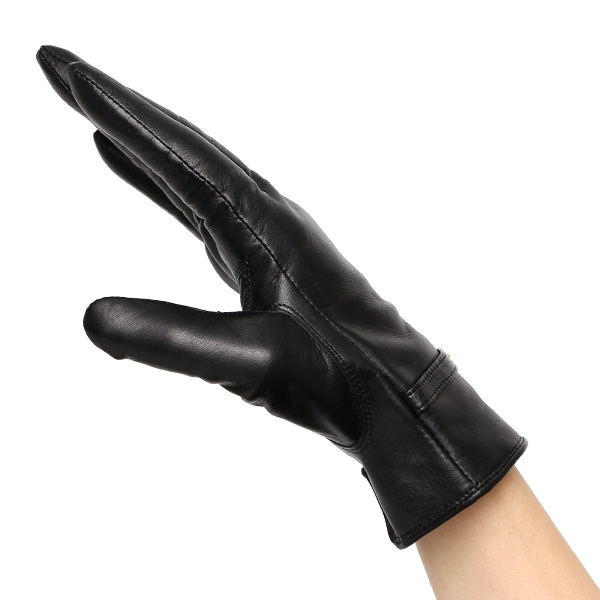  手袋 レディース 本革 カシミア100％ 裏地 ブランド イタリーラム 化粧箱 付き 女性 レザー 皮 グローブ ブラック 黒 黒色 暖かい カシミヤ 100％ 防寒 保温 防風 冬 ビジネス 婦人用 皮 手袋 ブランド KURODA(クロダ)