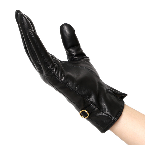  手袋 レディース 本革 カシミア100％ 裏地 ブランド イタリーラム 化粧箱 付き 女性 レザー 皮 グローブ ブラック 黒 黒色 暖かい カシミヤ 100％ 防寒 保温 防風 冬 ビジネス 婦人用 皮 手袋 ブランド KURODA(クロダ)