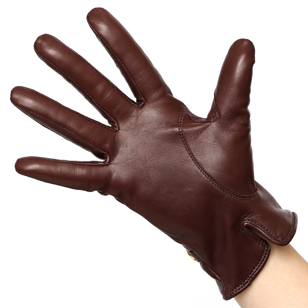  手袋 レディース 本革 カシミア100％ 裏地 ブランド イタリーラム 化粧箱 付き 女性 レザー 皮 グローブ ブラウン 茶 茶色 暖かい カシミヤ 100％ 防寒 保温 防風 冬 ビジネス 婦人用 皮 手袋 ブランド KURODA(クロダ)
