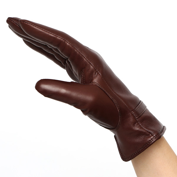  手袋 レディース 本革 カシミア100％ 裏地 ブランド イタリーラム 化粧箱 付き 女性 レザー 皮 グローブ ブラウン 茶 茶色 暖かい カシミヤ 100％ 防寒 保温 防風 冬 ビジネス 婦人用 皮 手袋 ブランド KURODA(クロダ)