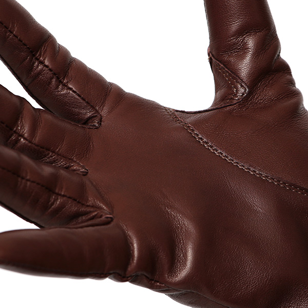  手袋 レディース 本革 カシミア100％ 裏地 ブランド イタリーラム 化粧箱 付き 女性 レザー 皮 グローブ ブラウン 茶 茶色 暖かい カシミヤ 100％ 防寒 保温 防風 冬 ビジネス 婦人用 皮 手袋 ブランド KURODA(クロダ)
