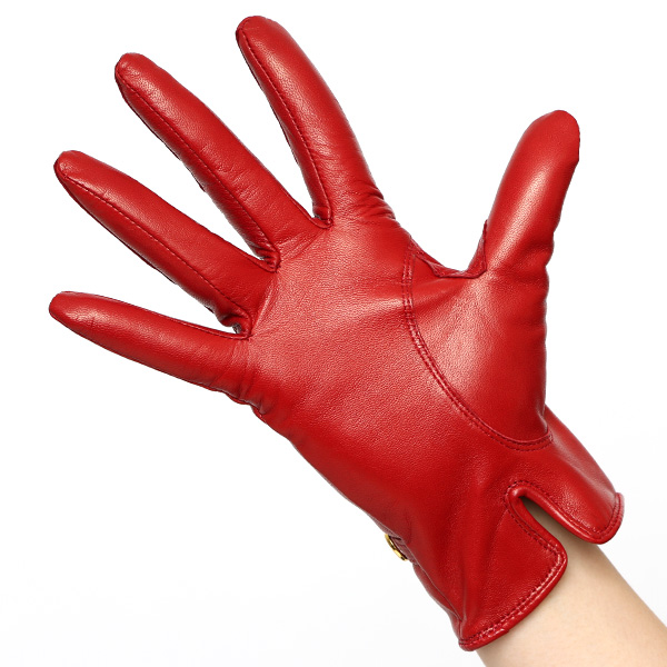  手袋 レディース 本革 カシミア100％ 裏地 ブランド イタリーラム 化粧箱 付き 女性 レザー 皮 グローブ レッド ワイン 赤色 暖かい カシミヤ 100％ 防寒 保温 防風 冬 ビジネス 婦人用 皮 手袋 ブランド KURODA(クロダ)
