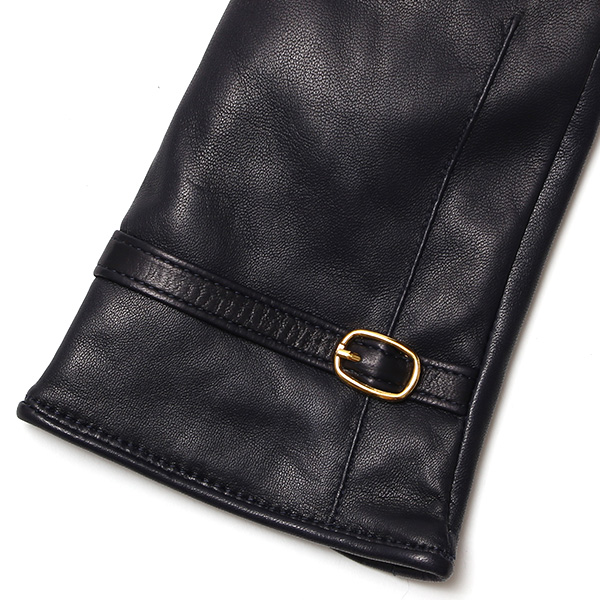  手袋 レディース 本革 カシミア100％ 裏地 ブランド イタリーラム 化粧箱 付き 女性 レザー 皮 グローブ ブルー ネイビー 青色 暖かい カシミヤ 100％ 防寒 保温 防風 冬 ビジネス 婦人用 皮 手袋 ブランド KURODA(クロダ)