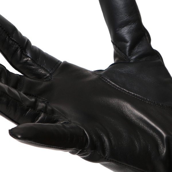  手袋 レディース 日本製 ブランド カシミア 100％ レザー グローブ ニットリブ 防寒 カシミヤ ブラック 黒 黒色 イタリーラム 上質 羊革 皮 手袋 リブ付 女性 上品 婦人 プレゼント 化粧箱付き 国産 KURODA(クロダ)