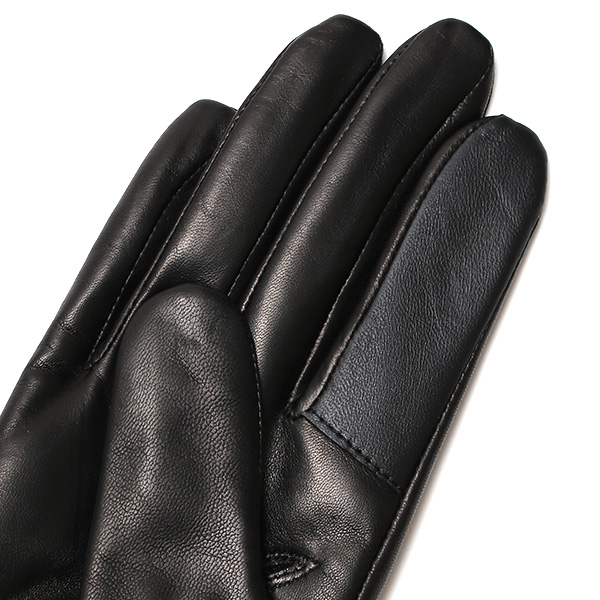  手袋 レディース 日本製 ブランド カシミア 100％ レザー グローブ ニットリブ 防寒 カシミヤ ブラック 黒 黒色 イタリーラム 上質 羊革 皮 手袋 リブ付 女性 上品 婦人 プレゼント 化粧箱付き 国産 KURODA(クロダ)