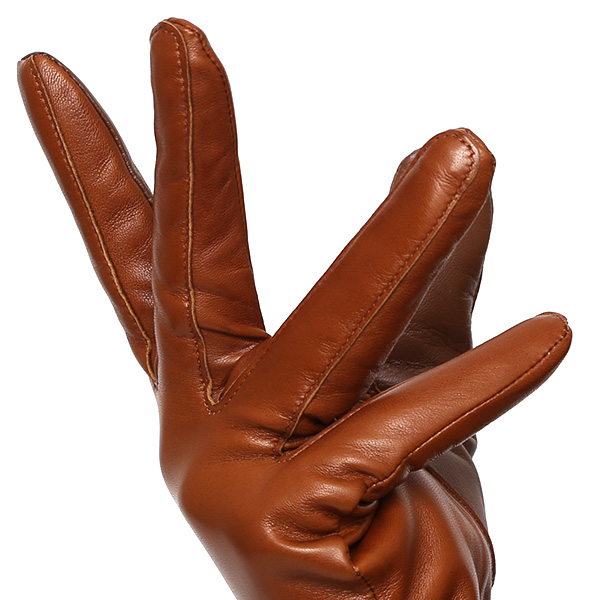  手袋 レディース 日本製 ブランド カシミア 100％ レザー グローブ ニットリブ 防寒 カシミヤ ブラウン 茶 茶色 イタリーラム 上質 羊革 皮 手袋 リブ付 女性 上品 婦人 プレゼント 化粧箱付き 国産 KURODA(クロダ)