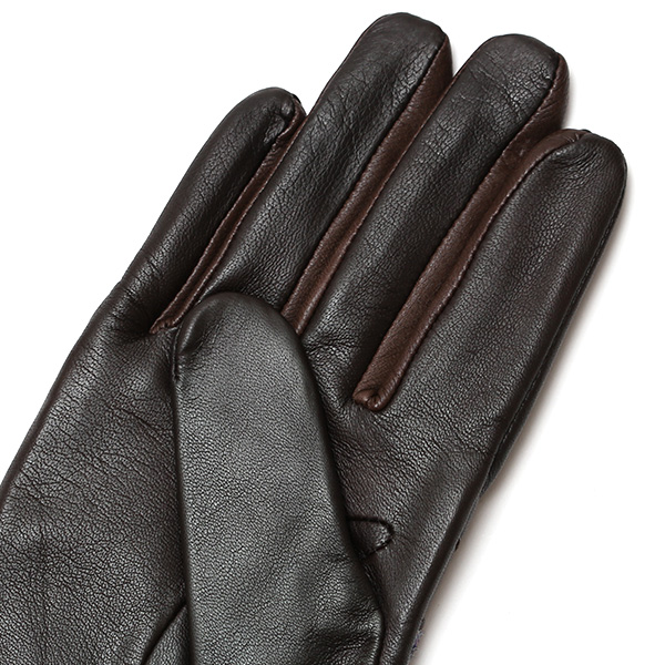  ハリスツイード 手袋 レディース タッセル付き ブランド レザー グローブ 女性 防寒 防風 本革 皮 ダークブラウン ブラウン 茶 茶色 英国 ハリスツイード生地 暖かい おしゃれ かわいい プレゼント ブランド 手袋 KURODA(クロダ)