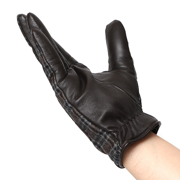  カノニコ社 イタリア製 スーツ生地 手袋 メンズ 本革 男性 ブランド ブラウン 茶 茶色 ビジネス フォーマル 仕事 スーツ 営業 手袋 落ち着いた デザイン ギフト オシャレ