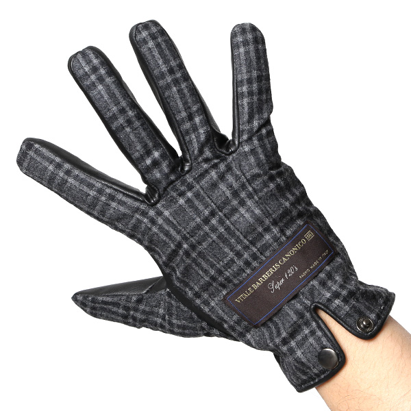  カノニコ社 イタリア製 スーツ生地 手袋 メンズ 本革 男性 ブランド グレー グレイ 灰色 ビジネス フォーマル 仕事 スーツ 営業 手袋 落ち着いた デザイン ギフト オシャレ