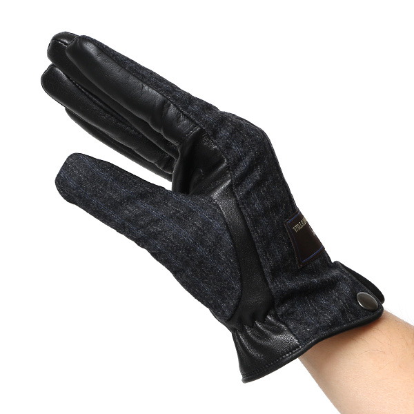  カノニコ社 イタリア製 スーツ生地 手袋 メンズ 本革 男性 ブランド グレー グレイ 灰色 ビジネス フォーマル 仕事 スーツ 営業 手袋 落ち着いた デザイン ギフト オシャレ