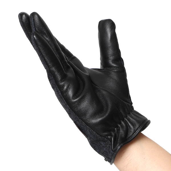  カノニコ社 イタリア製 スーツ生地 手袋 メンズ 本革 男性 ブランド グレー グレイ 灰色 ビジネス フォーマル 仕事 スーツ 営業 手袋 落ち着いた デザイン ギフト オシャレ