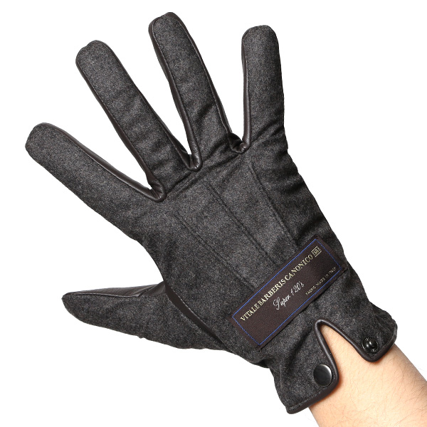  カノニコ社 イタリア製 スーツ生地 手袋 メンズ 本革 男性 ブランド グレー グレイ 灰色 ビジネス フォーマル 仕事 スーツ 営業 手袋 落ち着いた デザイン ギフト オシャレ