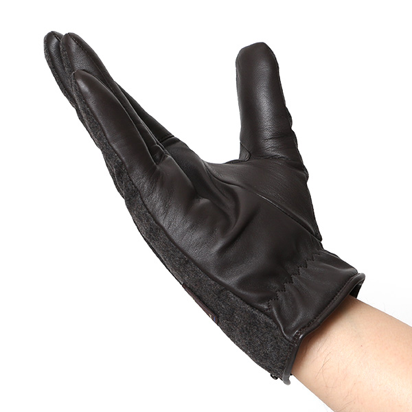  カノニコ社 イタリア製 スーツ生地 手袋 メンズ 本革 男性 ブランド グレー グレイ 灰色 ビジネス フォーマル 仕事 スーツ 営業 手袋 落ち着いた デザイン ギフト オシャレ