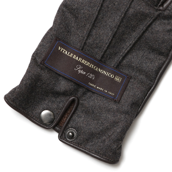  カノニコ社 イタリア製 スーツ生地 手袋 メンズ 本革 男性 ブランド グレー グレイ 灰色 ビジネス フォーマル 仕事 スーツ 営業 手袋 落ち着いた デザイン ギフト オシャレ