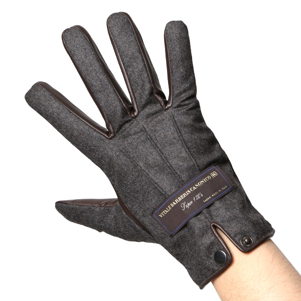  カノニコ社 イタリア製 スーツ生地 手袋 メンズ 本革 男性 ブランド グレー グレイ 灰色 ビジネス フォーマル 仕事 スーツ 営業 手袋 落ち着いた デザイン ギフト オシャレ