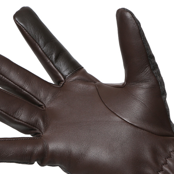  カノニコ社 イタリア製 スーツ生地 手袋 メンズ 本革 男性 ブランド グレー グレイ 灰色 ビジネス フォーマル 仕事 スーツ 営業 手袋 落ち着いた デザイン ギフト オシャレ