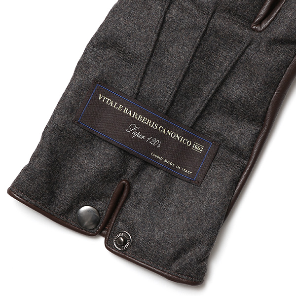  カノニコ社 イタリア製 スーツ生地 手袋 メンズ 本革 男性 ブランド グレー グレイ 灰色 ビジネス フォーマル 仕事 スーツ 営業 手袋 落ち着いた デザイン ギフト オシャレ