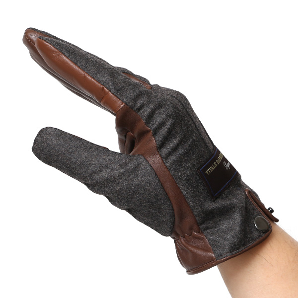  カノニコ社 イタリア製 スーツ生地 手袋 メンズ 本革 男性 ブランド グレー グレイ 灰色 ビジネス フォーマル 仕事 スーツ 営業 手袋 落ち着いた デザイン ギフト オシャレ