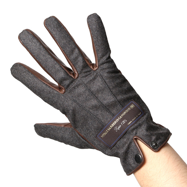  カノニコ社 イタリア製 スーツ生地 手袋 メンズ 本革 男性 ブランド グレー グレイ 灰色 ビジネス フォーマル 仕事 スーツ 営業 手袋 落ち着いた デザイン ギフト オシャレ